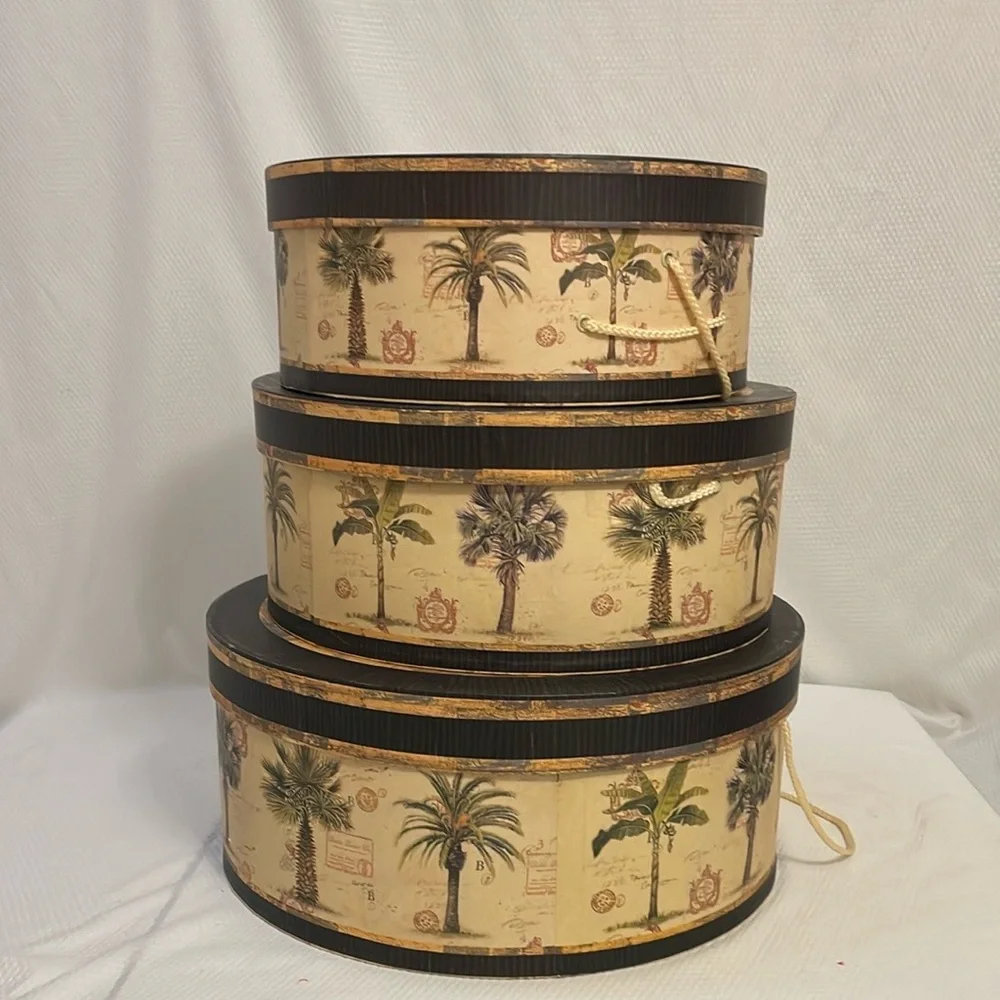 Chad Barrett Tri Coastal Design nesting Storage Boxes - Set of 3 - Picture 3 of 8